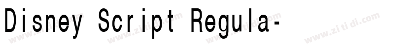 Disney Script Regula字体转换